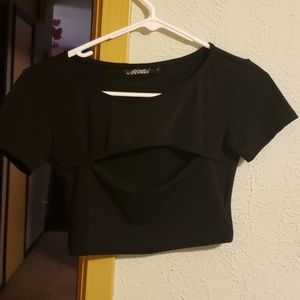 Black crop top